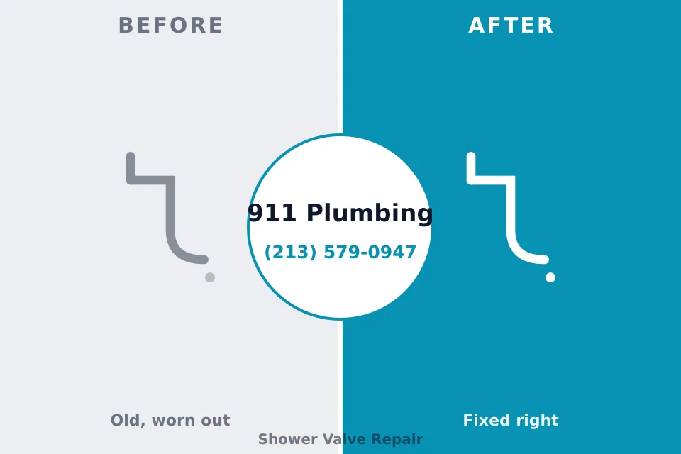 Before and after: plumbing repair Ashdown, AR